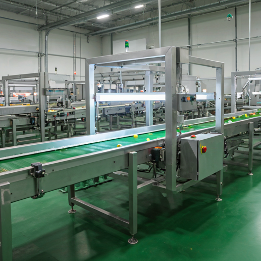 Sorting hall with conveyors